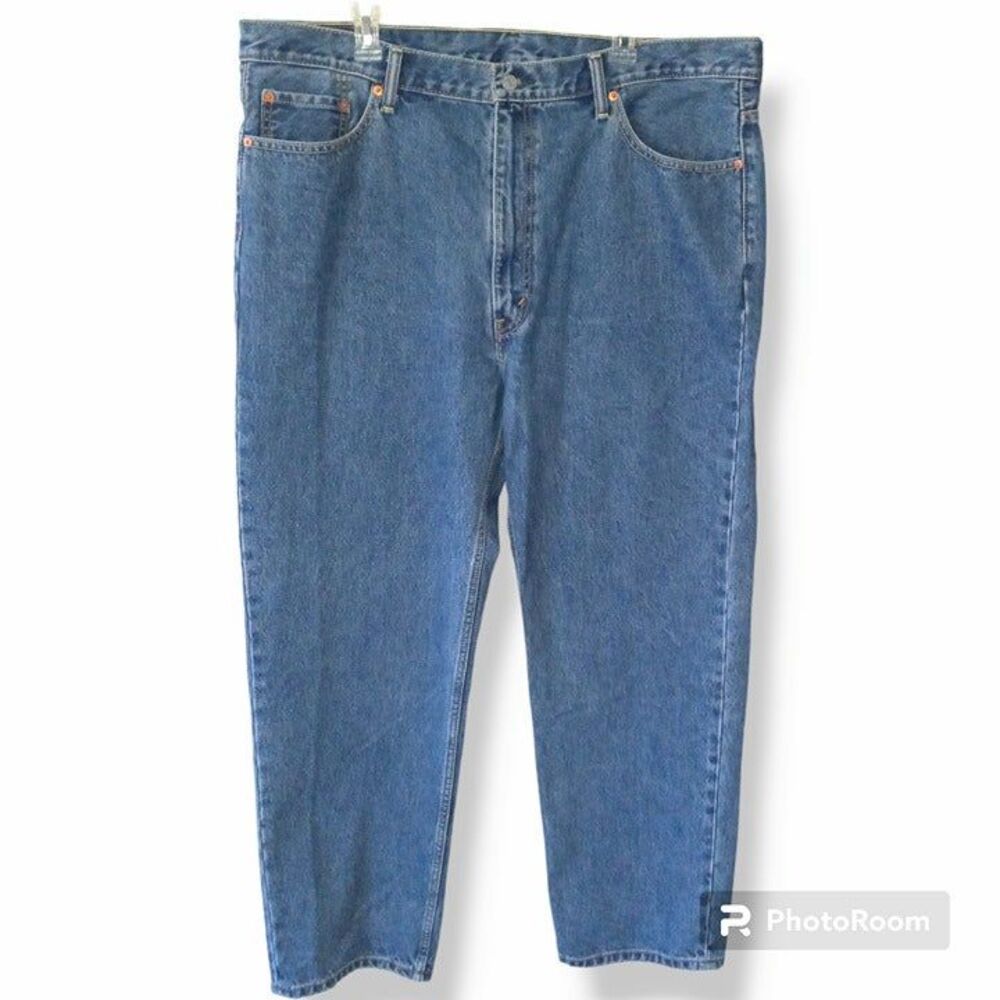 Levis 550 Relaxed Fit Straight Leg Jeans-Size 42x32-Stonewash-Red Tab-Classic - Picture 2 of 10